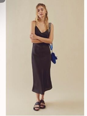 Free People Black Slip Dress - Simply Biased
